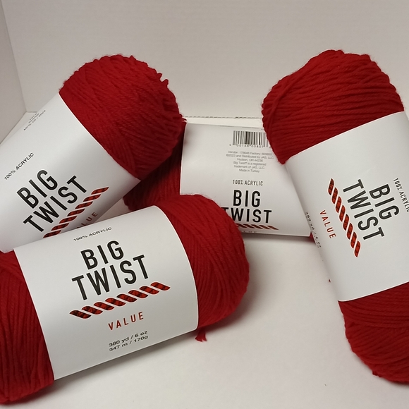 Big Twist Deep Red 4 Skein Yarn Bundle - Picture 3 of 6